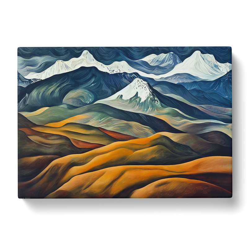 Iconic Mountain Landscape - Wrapped Canvas Painting, 35cm H x 50cm W x 3cm D