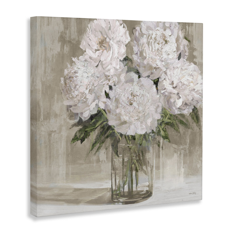 Peony Blooms Canvas, design par Amber Sterling, H 17 po x l 17 po