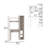 2 Piece Office Set, Dozza Bookcase + Aramis Desk, Light Gray