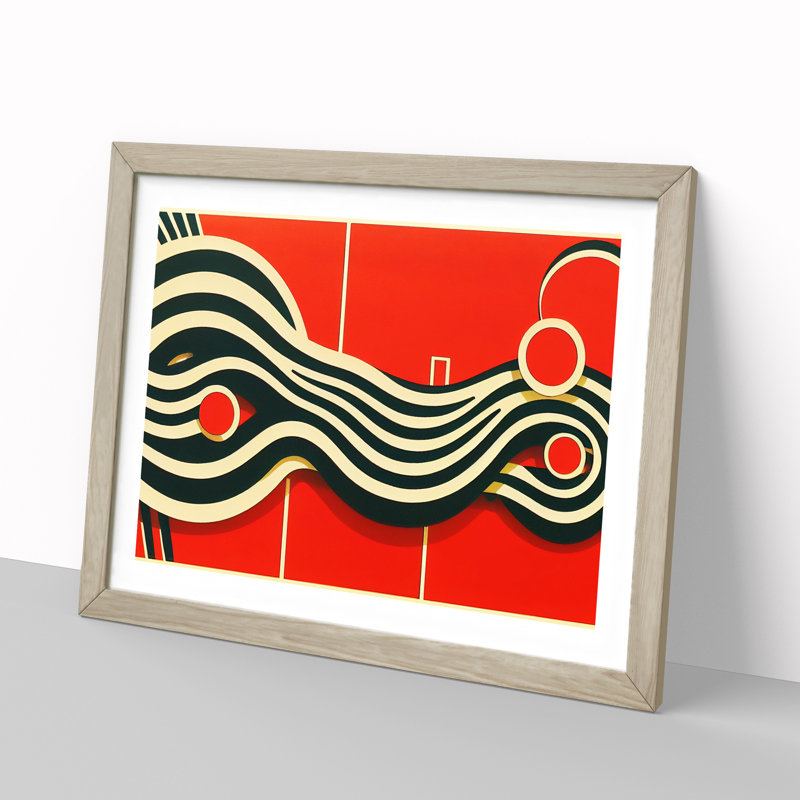 Intoxicating Modern Abstract - Framed Print, 34cm H x 46cm W x 2cm D, Oak