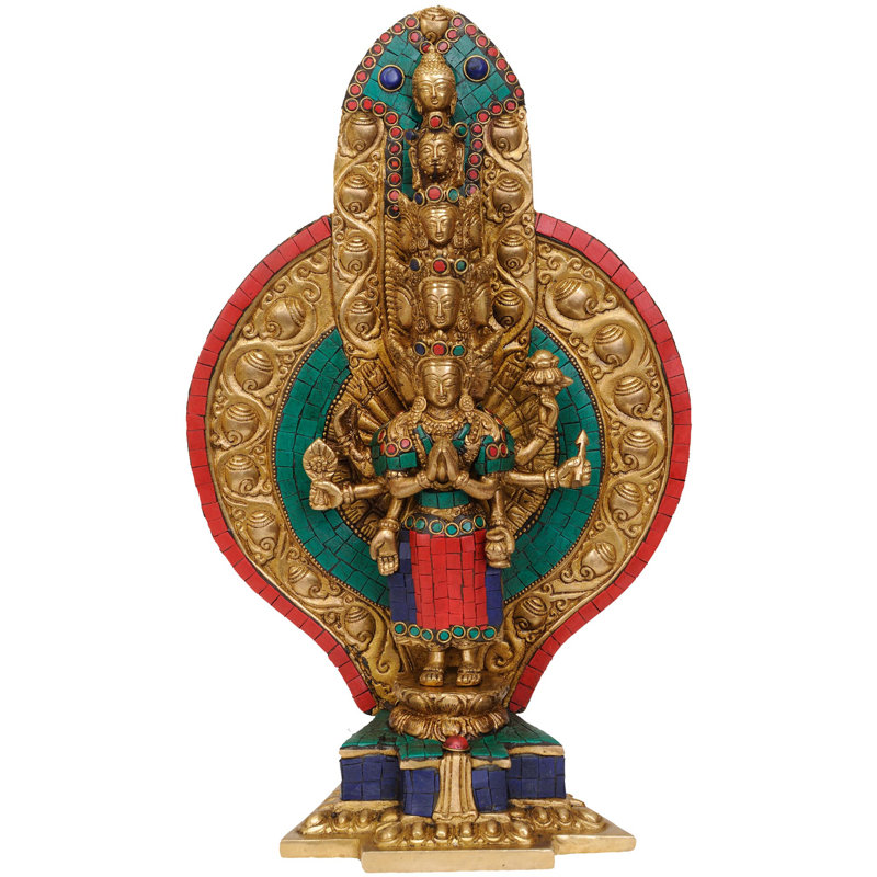 Divinité bouddhiste tibétaine à onze têtes Avalokiteshvara
