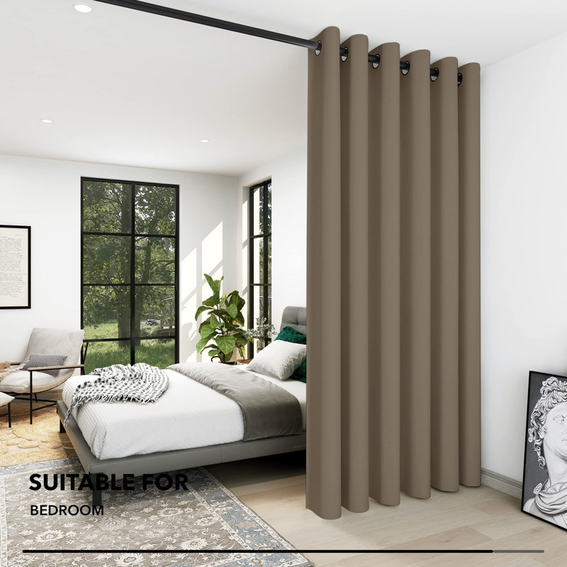 Penkridge Room Darkening Curtain Single Panel, 80" W x 84" L, Light Gray