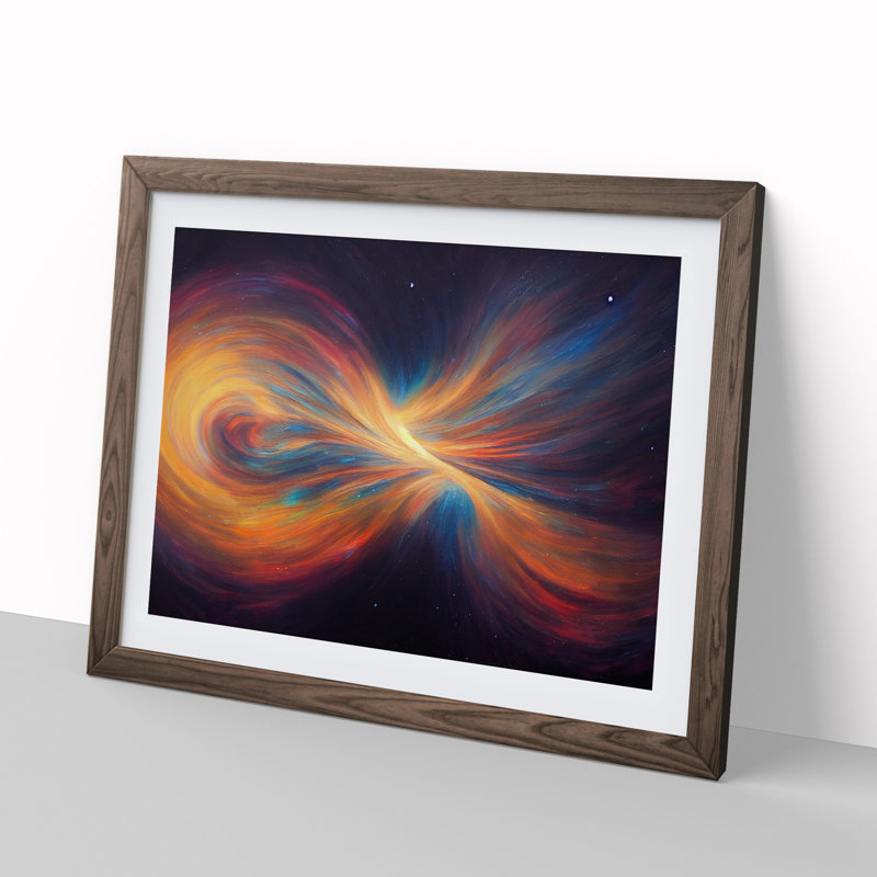 Colourful Cosmos Vol.3 - Framed Print, 34cm H x 46cm W x 2cm D, Walnut