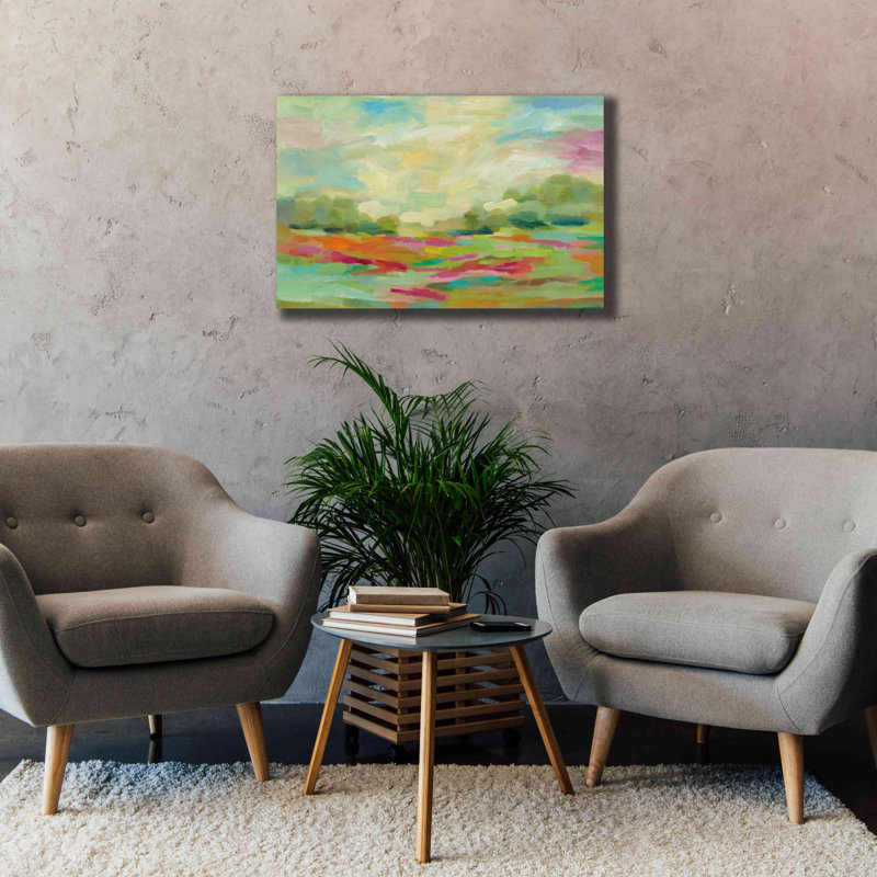 «Sunny Fields» par Silvia Vassileva, art mural sur toile, H 26 po x l 40 po x P 1,5 po