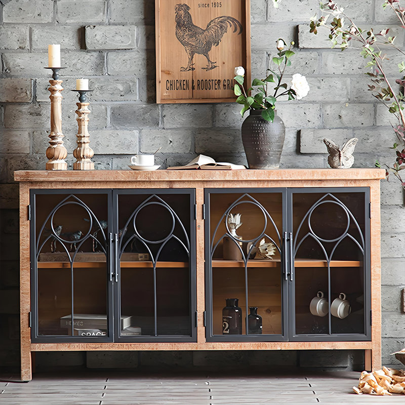 American Vintage Solid Wood Entry Cabinet