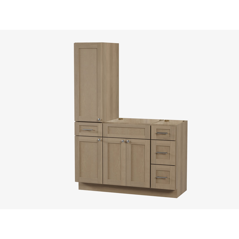 Ensemble de meuble-lavabo simple 51 po Disar, Chêne naturel