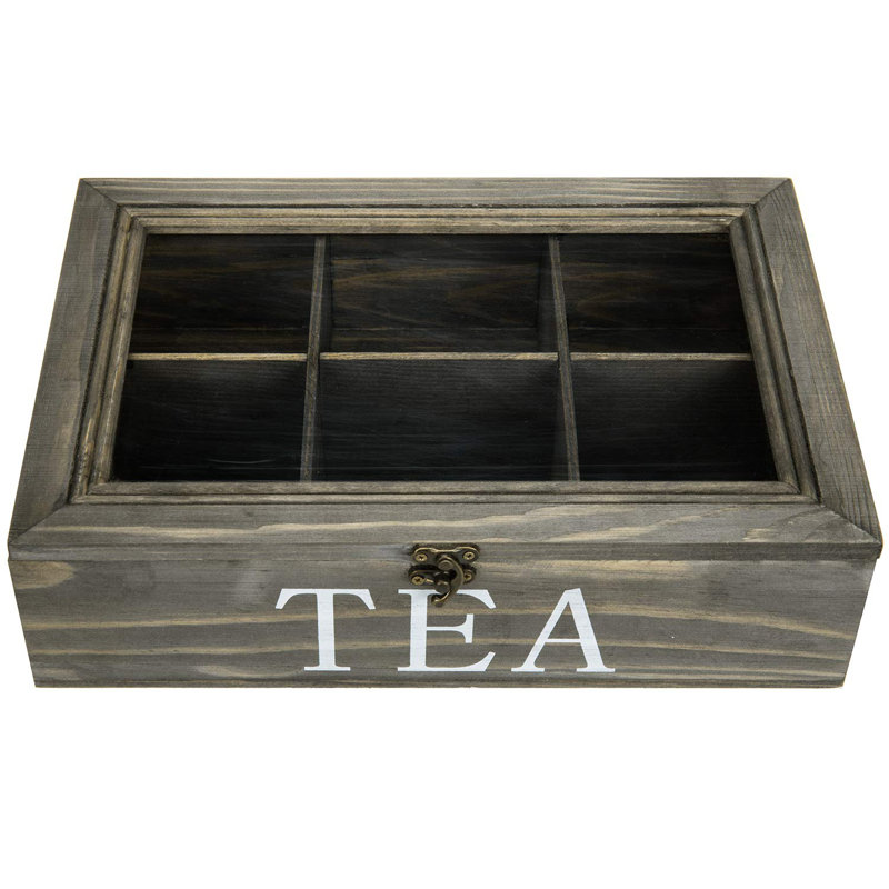 MyGift Wood Tea Box