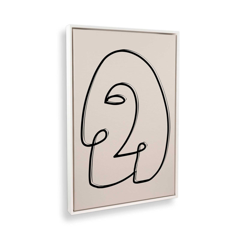 Mindful Gaze v2, impression, Toile à cadre flottant blanc opaque, H 18,75 po x l 12,75 po x P 1,75 po