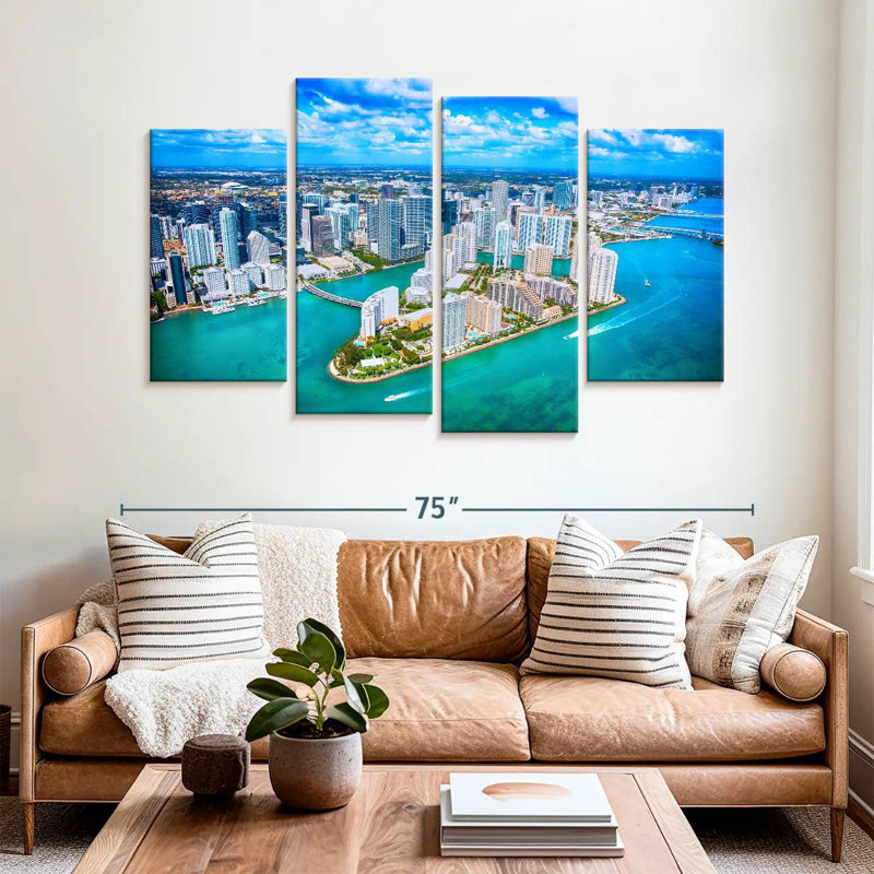 Vue aérienne de Sirci Miami, H 42 po x l 68 po
