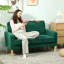 Solid Wood Polyester Loveseat-696156464