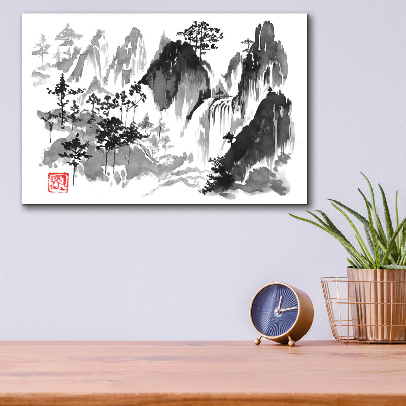 «Cascade» par Pechane, art mural en verre acrylique, H 12 po x l 16 po x P 0,13 po