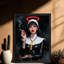 Reproduction d'art encadré noir rétro-1986099875