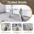 7-Piece Modern Dining Set – 70" Glass Dining Table With Stainless Steel Base & 6 Velvet Dining Chairs-1847578076-1847213601