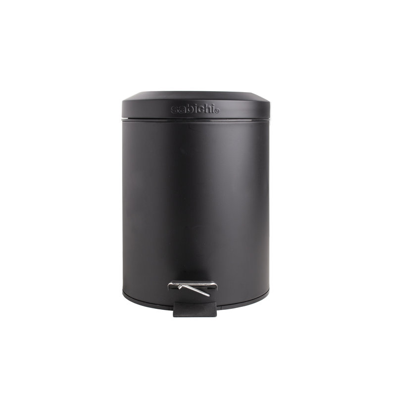 Quinonez 3 Litre Step On Trash Can, 5L, Black