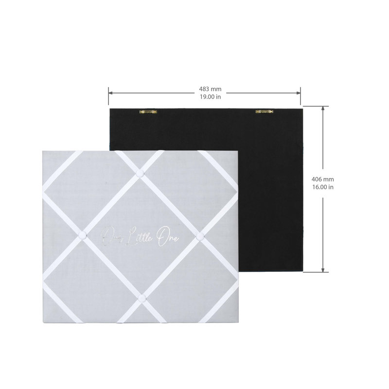 Wall Mounted Linen French Memo & Photo Board, White