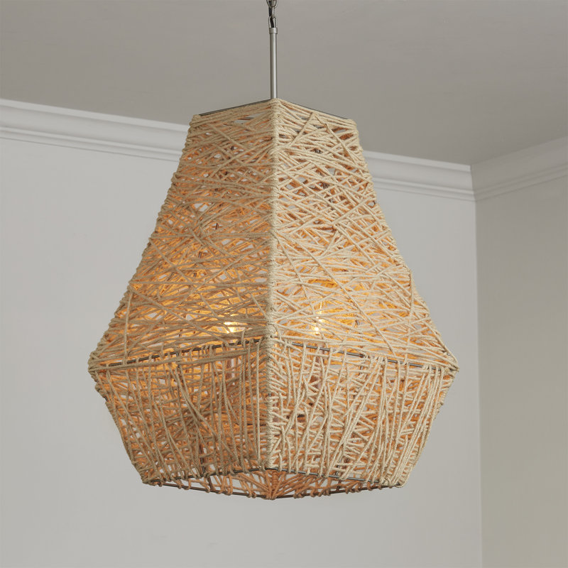 Lustre géométrique unique à 4 lumières 