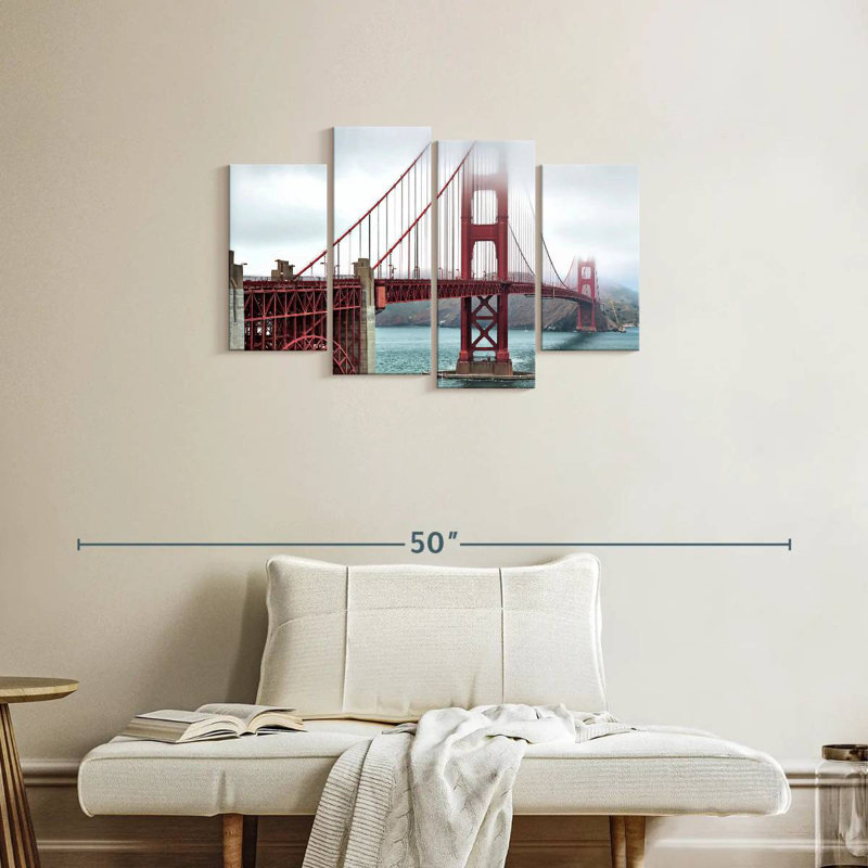 Brume orageuse Lilie Golden Gate Bridge, H 22 po x l 36 po