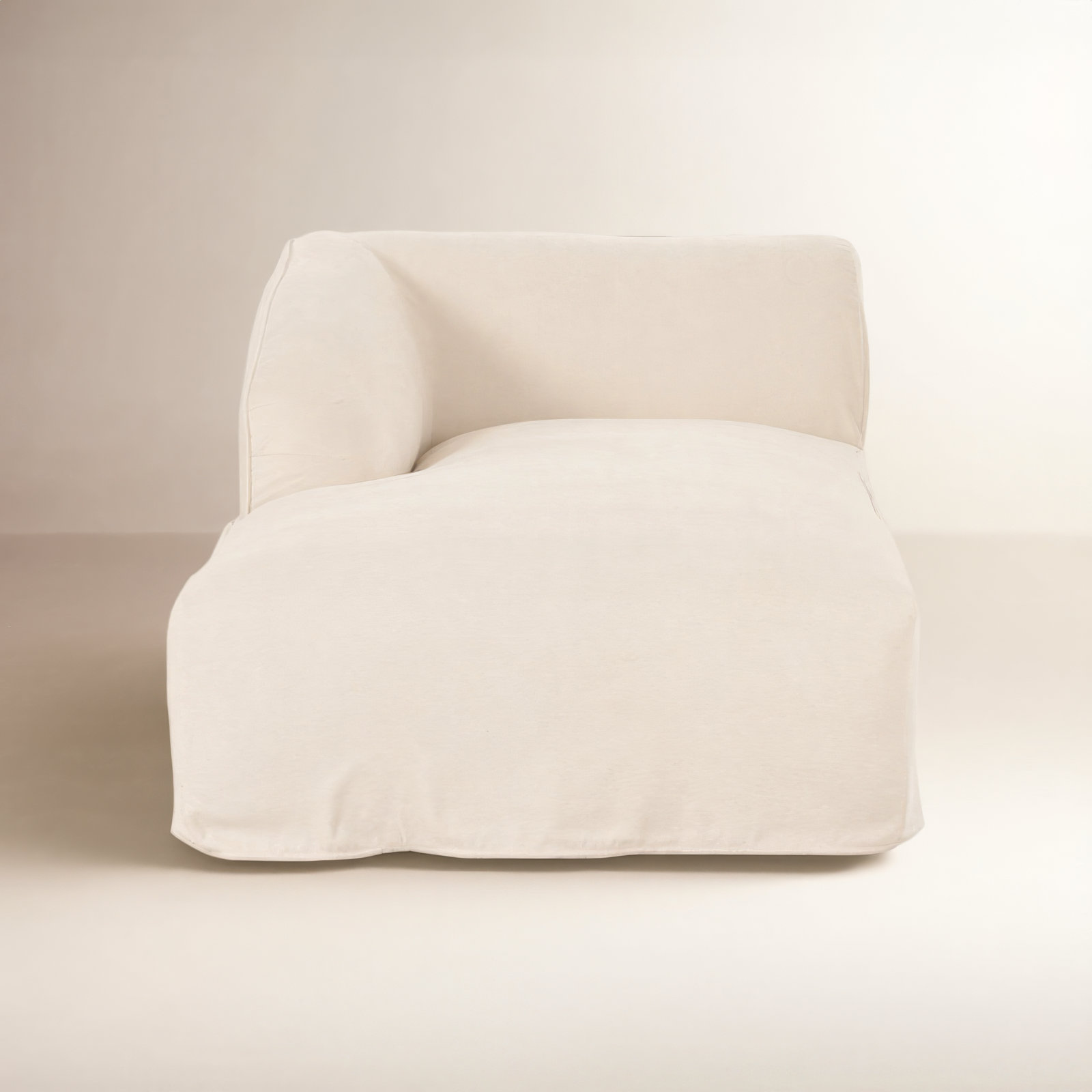Wilde Left-Arm Facing Chaise Lounge, Cream Veil Canvas
