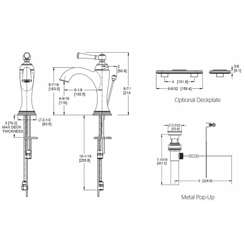 Tisbury Single Hole Bathroom Faucet with Drain Assembly, Polished Nickel
