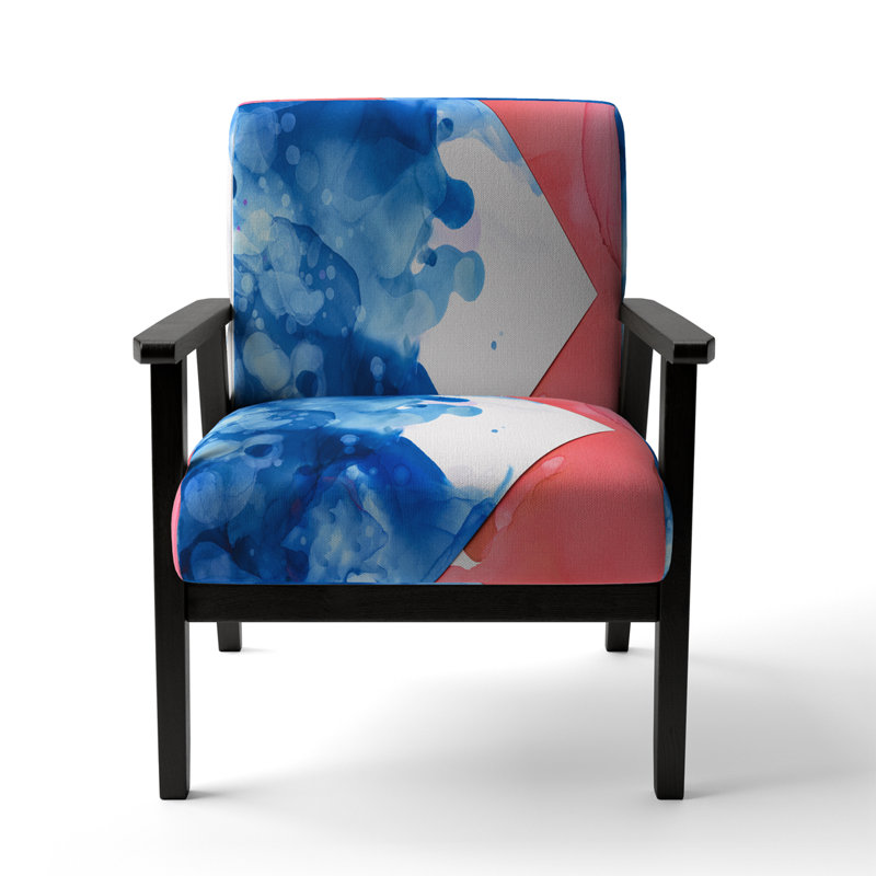 Fauteuil Jerimy, Mélange de polyester bleu / rose