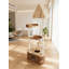 Structure d'escalade triangulaire en bois massif 72 pouces beige