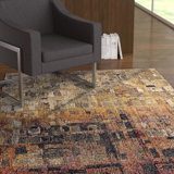 Wenlock Abstract Gold Area Rug