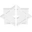 Médaillon de plafond contemporain en PVC de qualité architecturale Axel 22 pi x P 3 po x P 12 1/4 po x P 1 po-36075422