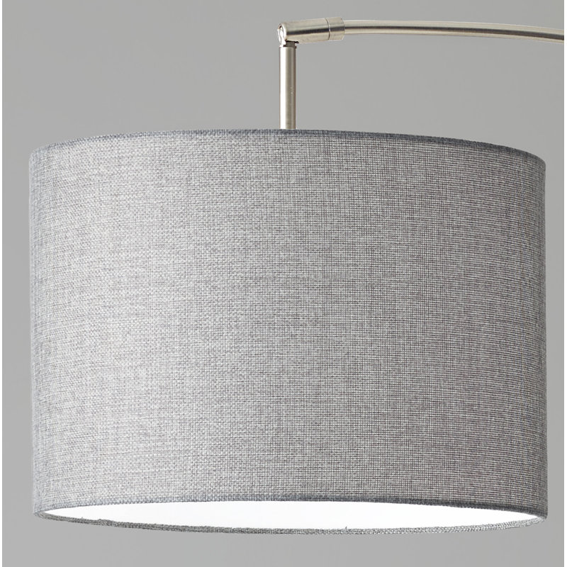 Lampe sur pied arquée 73,5 po Felice, Marbre blanc, Gris