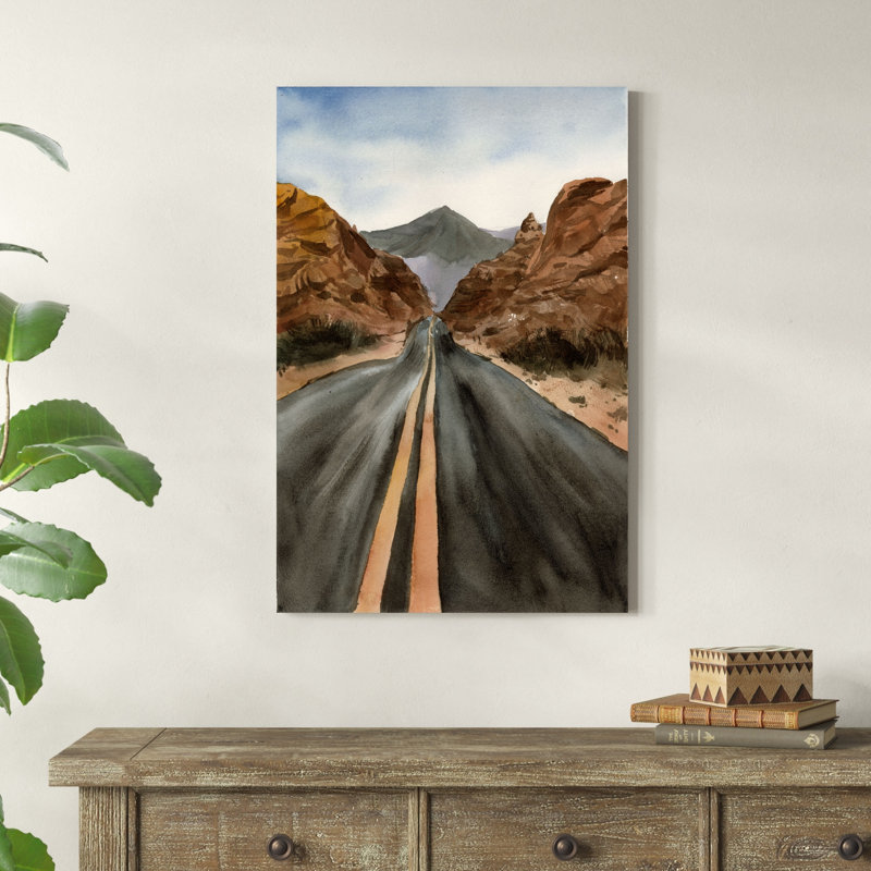 Aquarelle route de l'Ouest, H 36 po x l 24 po