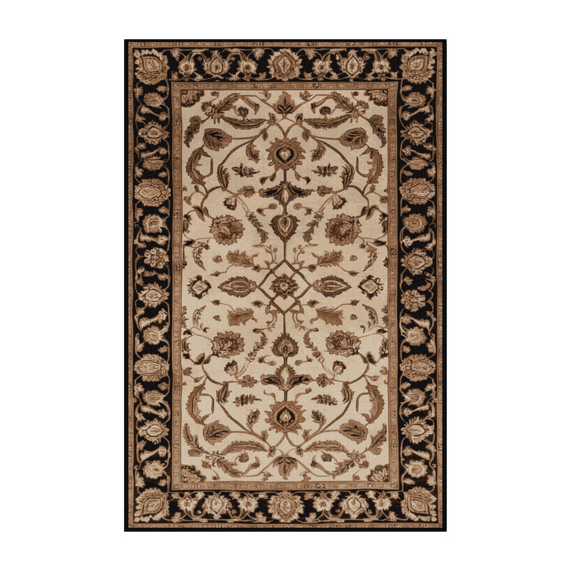 Tapis brun lavable à la machine, Rectangle 6 pi x 9 pi