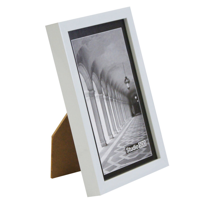 Cadre photo Glam Sleek Collection Glam Sleek, Blanc, 7 po x 5 po