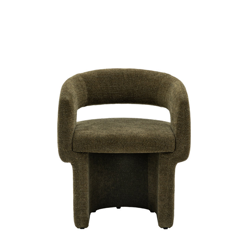 Dellan 49cm H Polyester Blend Upholstered Parsons Chair, Green