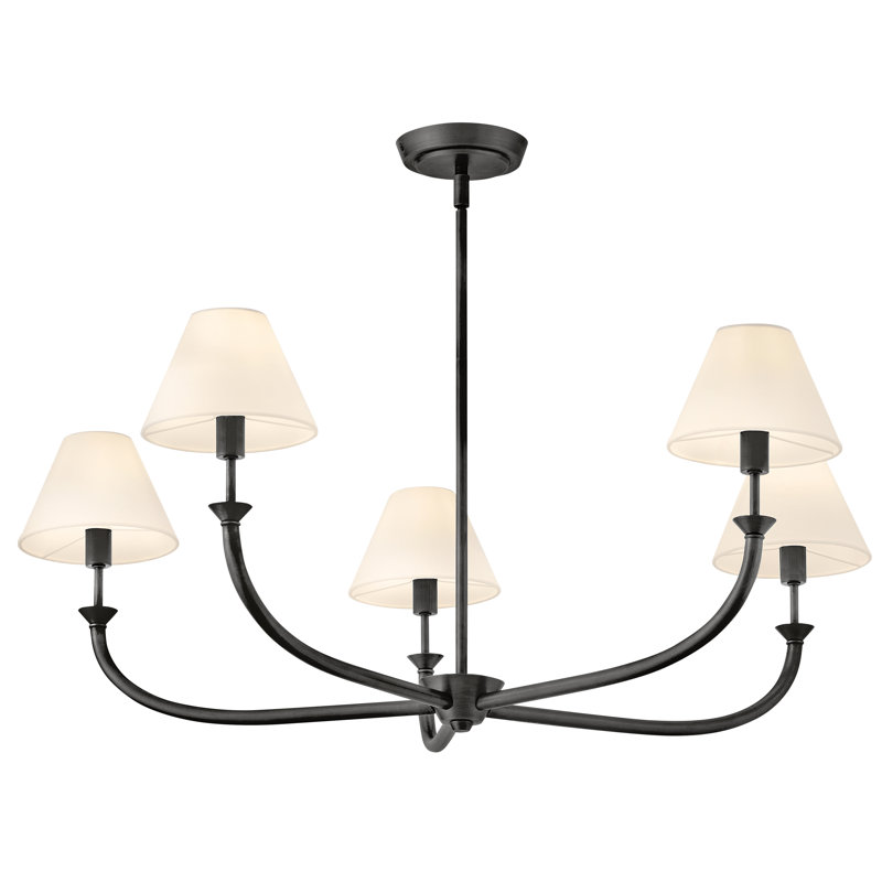 Greta 5-Light Steel Chandelier, Black