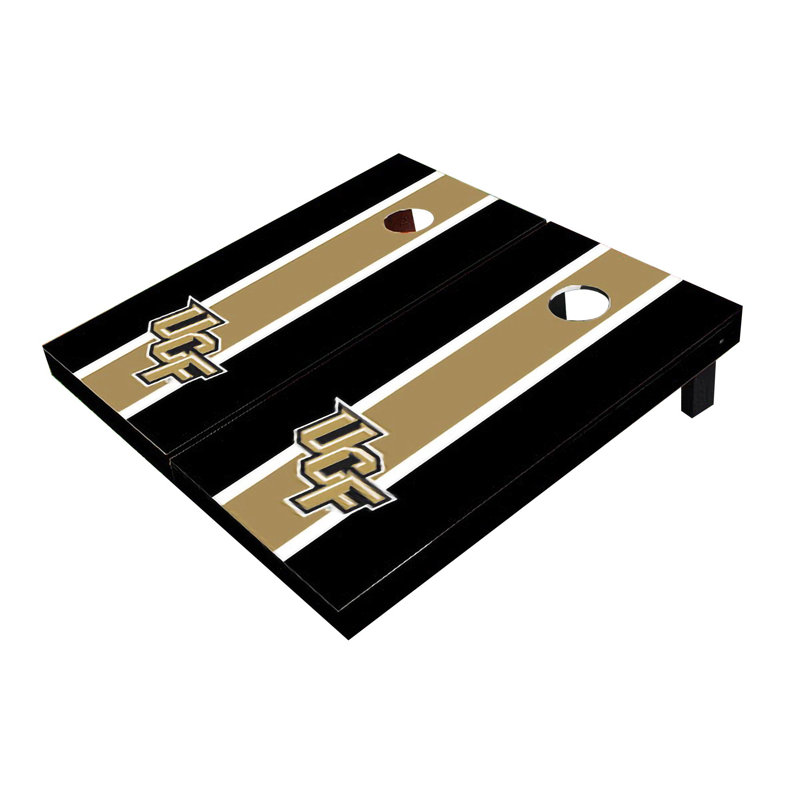 Planches de cornhole à rayures 2 'x 3' NCAA, Or / noir assorti, UCF Golden Knights
