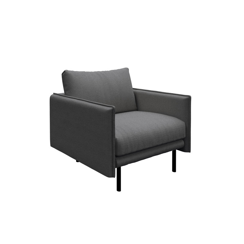 David Upholstered Armchair, Grey