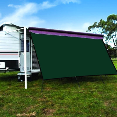 Ensemble de protection solaire foncé de 10 pi x 16 pi pour protection de la vie privée, fait de haute densité, protection, utilisation à long terme, pour le voyage et le camping, ombrage à 90%, œillets de bord, livré avec un ensemble de panneau de sac de transport léger,
