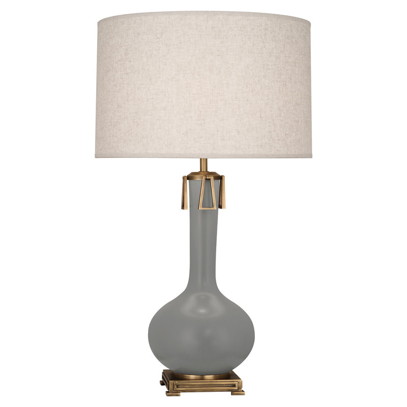 Athena Table Lamp, Matte Smokey Taupe
