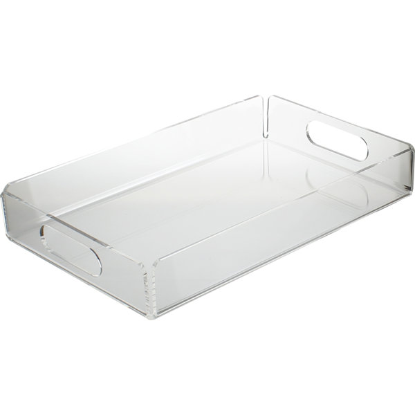 Ottoman Tray Large Acrylic Tray Clear Perspex Acrylic Made in the UK 