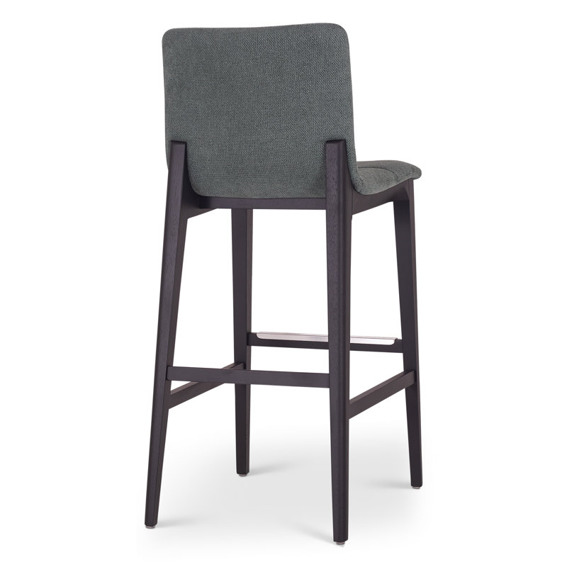 Modern Brazilian - Godan Stool, Jackpot Teal Seat/Ebano Frame, Bar Stool (29.25” Seat Height)