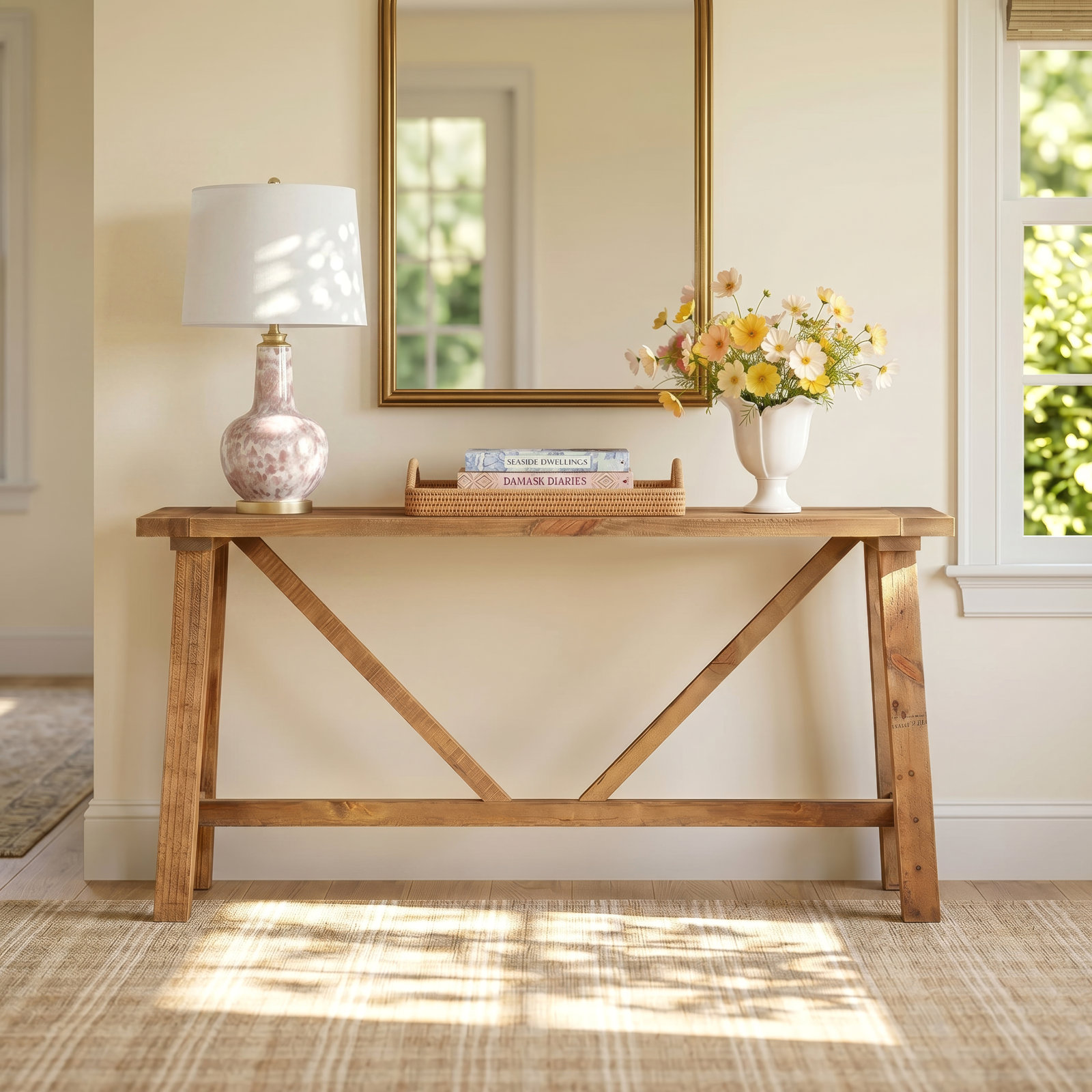Bentwood 59'' Solid Wood Console Table
