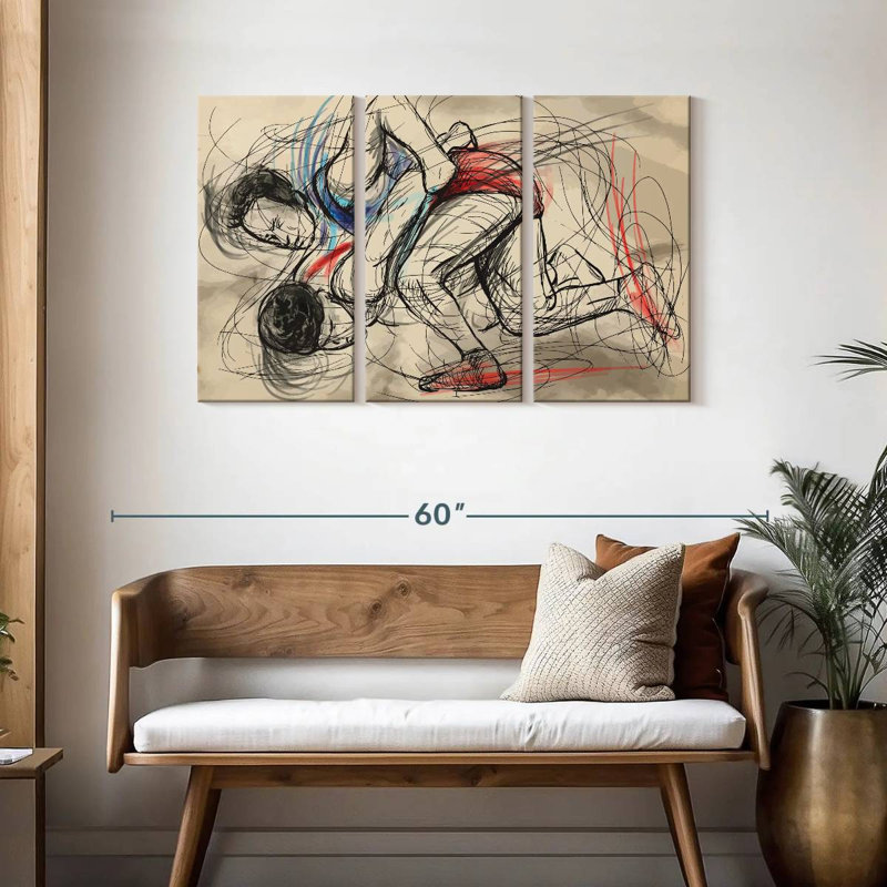Sireci Wrestling, 28" H x 45" W