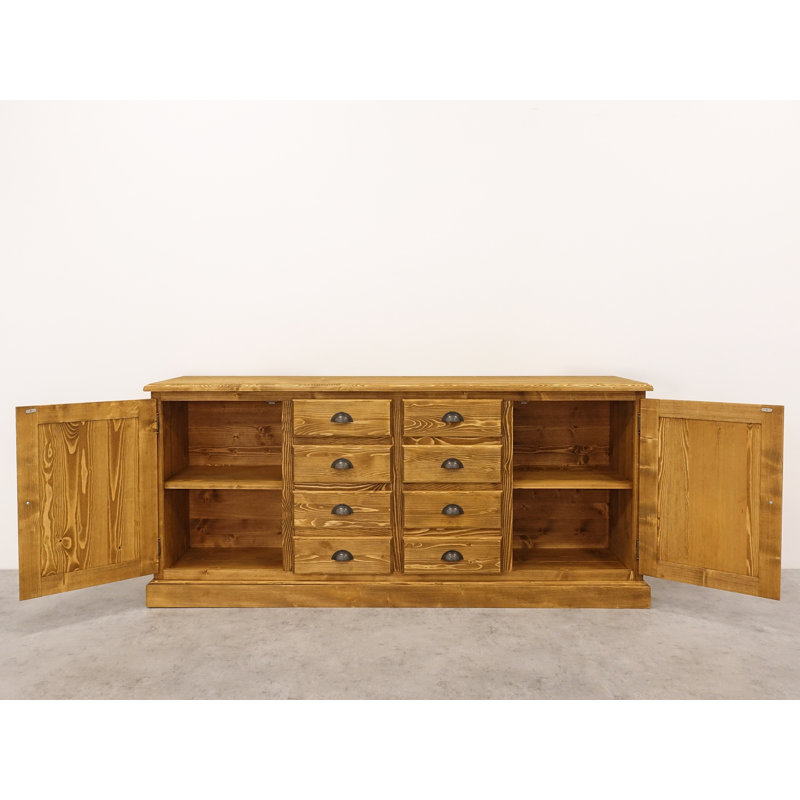 Hailley Solid Spruce Wood Sideboard