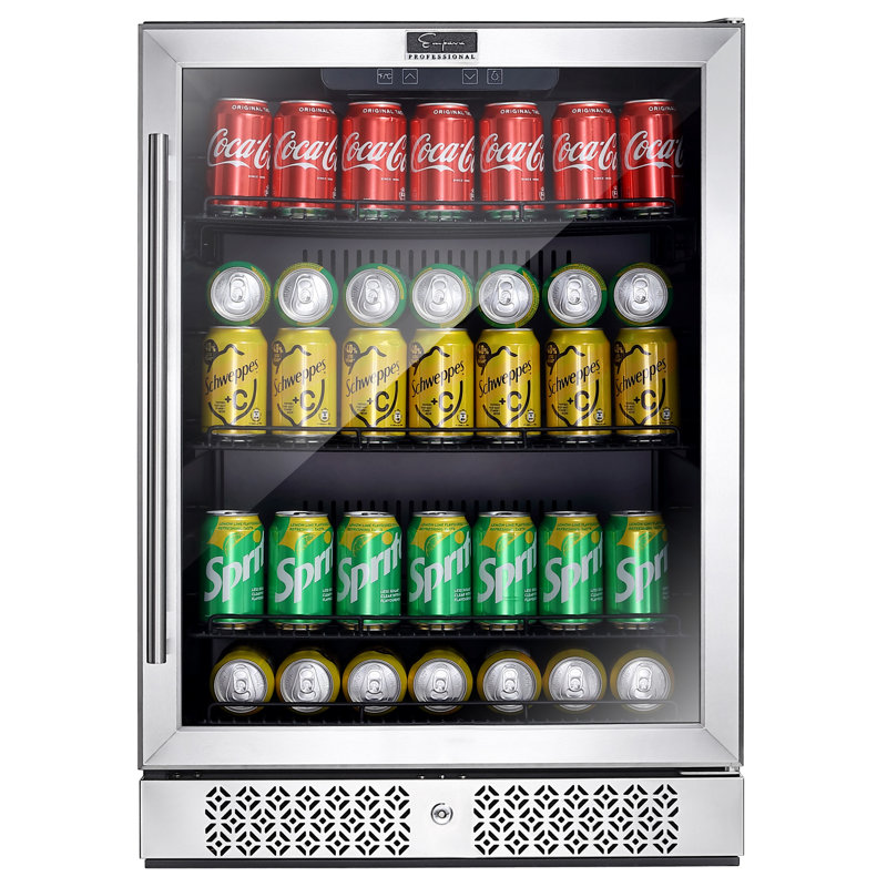 Empava 23.4'' Stainless Steel Built-In Beverage Cooler with Glass Door