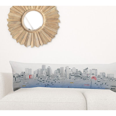  Coussin Boston Nighttime Skyline