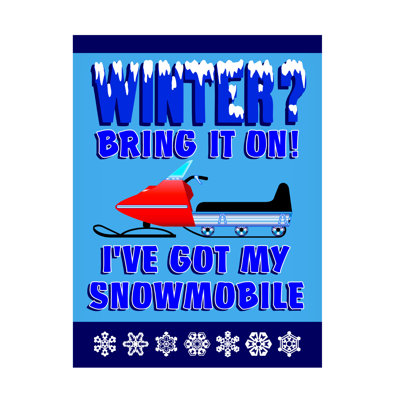 Mark Frost ''Winter Bring It Snowmobile'' Canvas Art