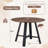 Modern Minimalist Round Multifunctional Table: 42 - Inch Diameter, MDF Tabletop With Deep Wood Grain, Black Metal Legs, Dual - Purpose As Dining & Coffee Table, Ideal For Home And Office Settings, Combining Style And Practicality