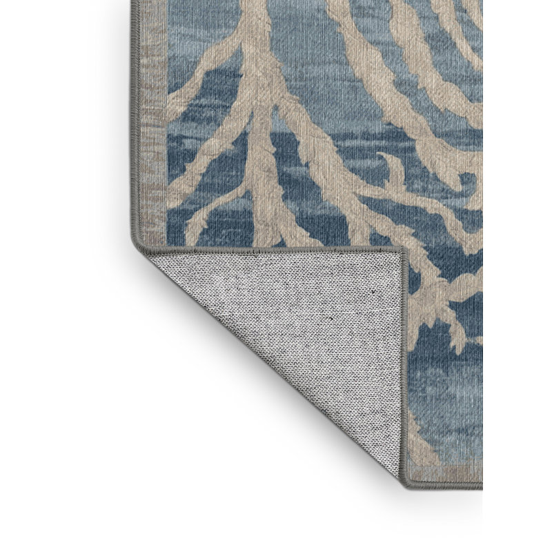 Machine Washable Gray Area Rug, Runner 2' x 4'