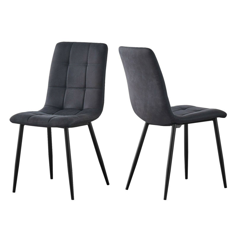 Aliauna Upholstered Side Chair, Black
