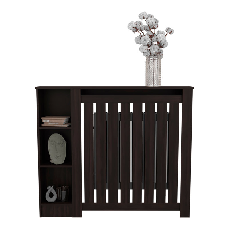 Couvercle de radiateur avec rangement, espace et économie de risque, Noir