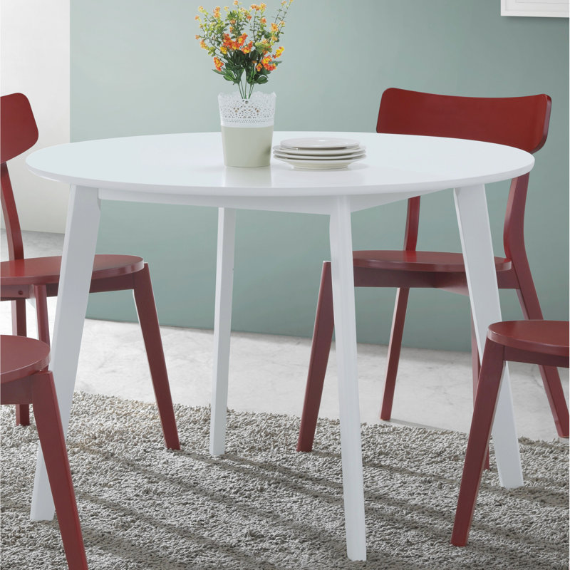 Roma Contemporary White Round Dining Table